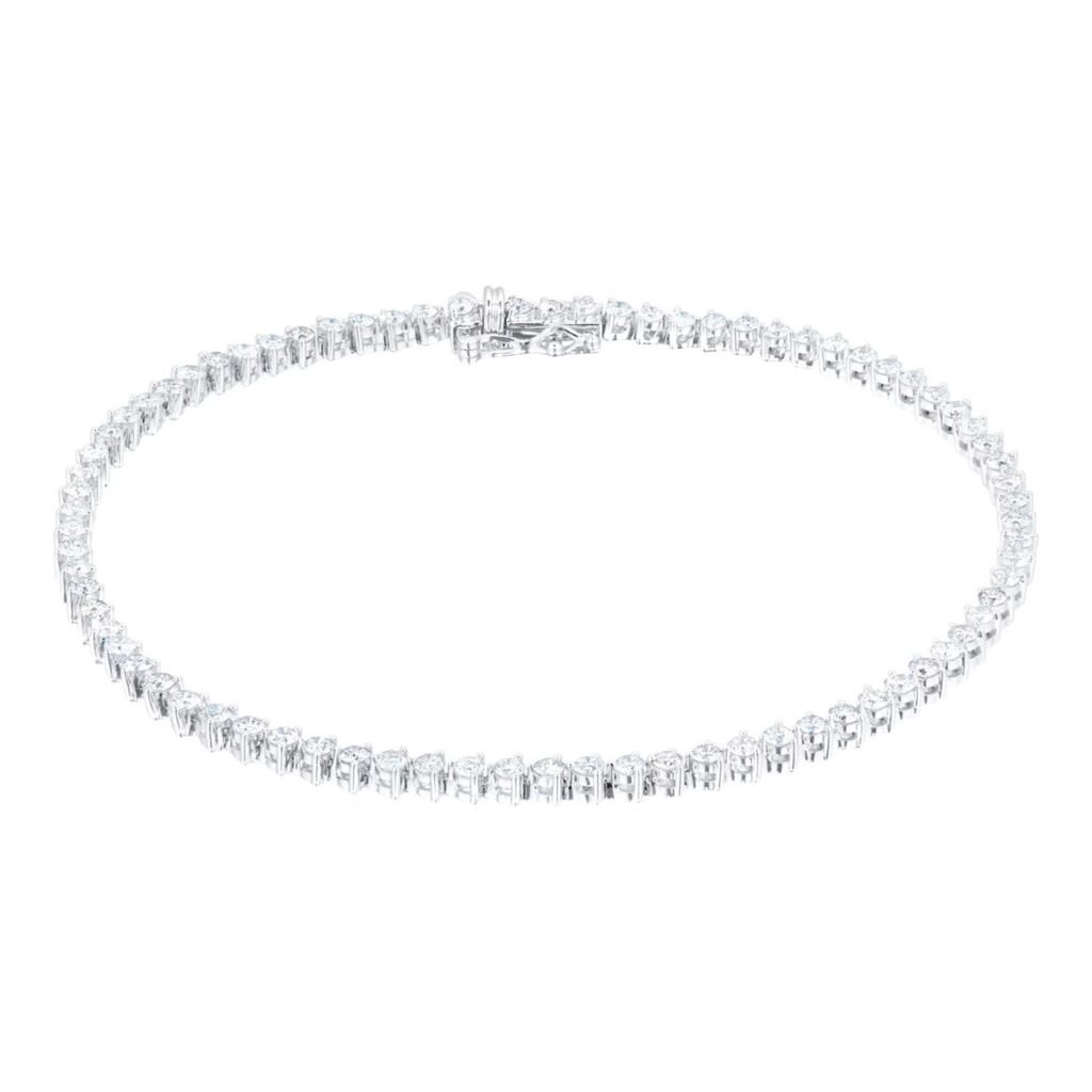 18ct White Gold 2cttw Line Bracelet