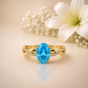 1 CT Emerald Cut Diamond Engagement Ring